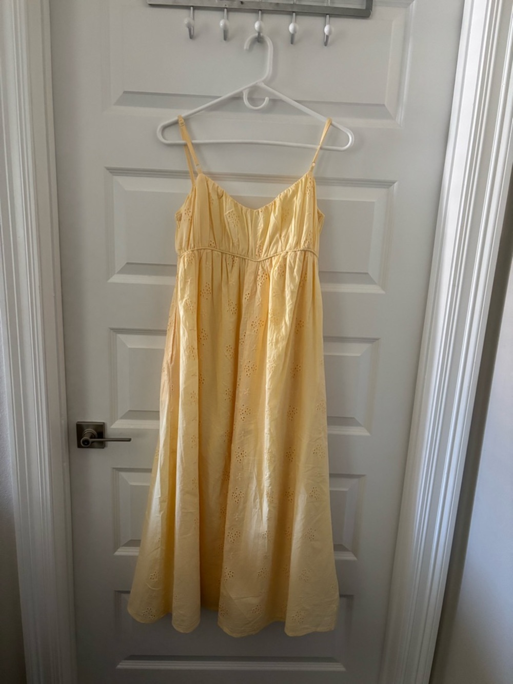 Sim and sam Yellow Eyelet Maxi Dress